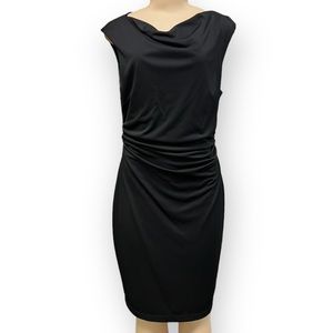 DAVID MEISTER Cowl Neck Knee-Length Dress